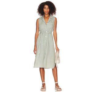 Bella Dahl Sleeveless Shirt Dress Oasis Green